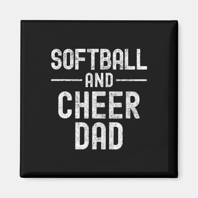 Mjukt Och Glädjefull Pappa Cheerleading  Magnet (Framsidan)