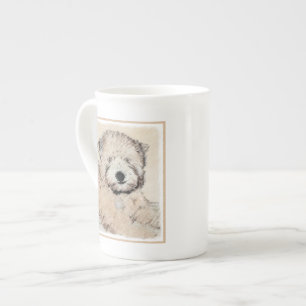 Mjukt Pälsad Wheaten Terrier-målning Original Kons Benporslin Mugg