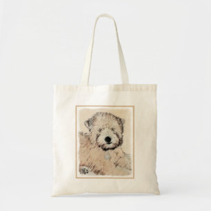 Mjukt Pälsad Wheaten Terrier-målning Original Kons Tygkasse