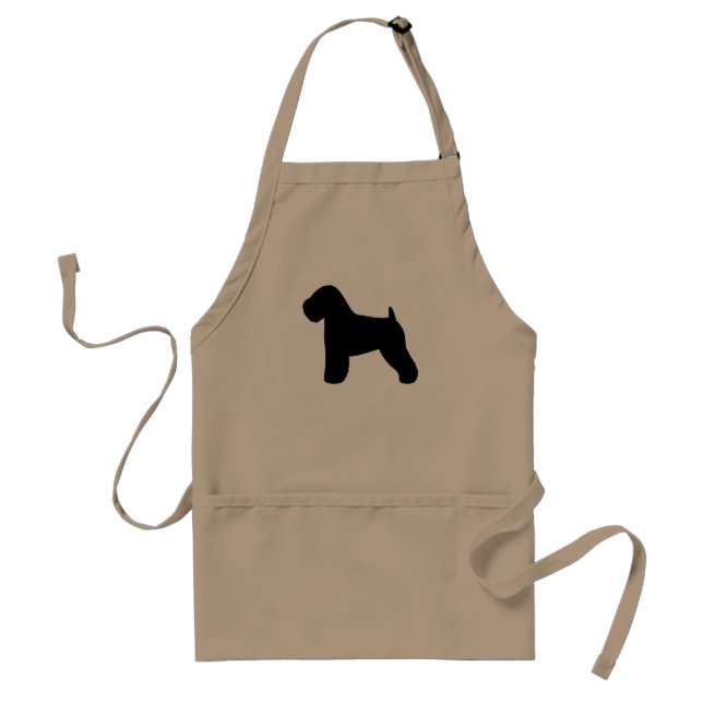 Mjukt Pälsad Wheaten Terrier Siluett Förkläde (Framsidan)