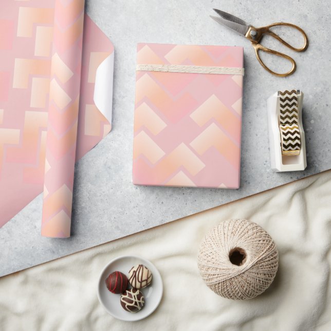 Mjukt Pastell Chevron Mönster Presentpapper (Hantverk)