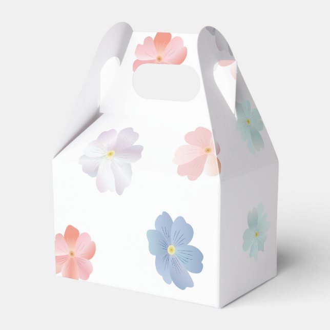 Mjukt Pastell Färg Wildflower Mönster Presentaskar (Framsidan Sidan)