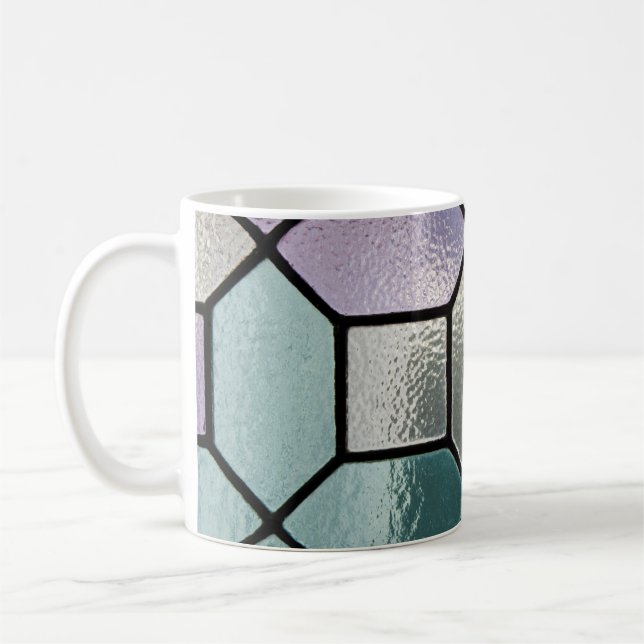 Mjukt Pastellmosaik Glasfärgs effekt Kaffemugg (Vänster)