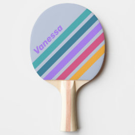 Mjukt pensé dröm vinklad randig med namn pingisracket