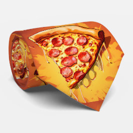 Mjukt Pizza Slice Roligt Neck Tie Slips