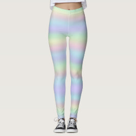 Mjukt regnbåge Holografi | Pastel Leggings