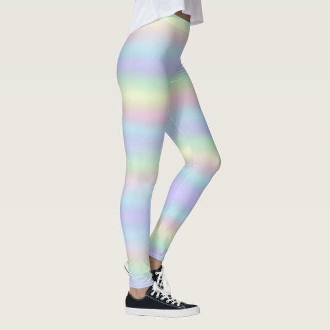 Mjukt regnbåge Holografi | Pastel Leggings (Höger)