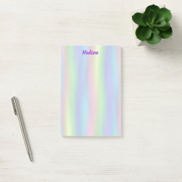Mjukt regnbåge Holografi | PERSONLIG Post-it Block