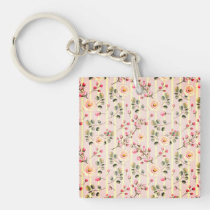 Mjukt Rosa Blommigt Randmönster