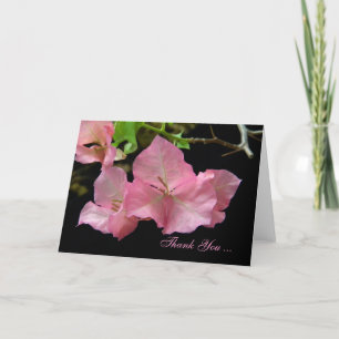 Mjukt rosa Bouganvilla tackkort