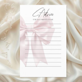Mjukt Rosa Bow Baby Shower Adapter Flygblad