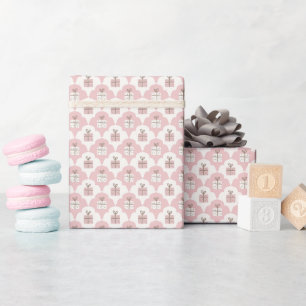 Mjukt Rosa Presentförpackningar Mönster Presentpap Presentpapper