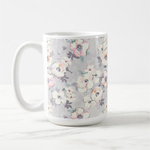 Mjukt rosa vattenfärgmönster kaffemugg