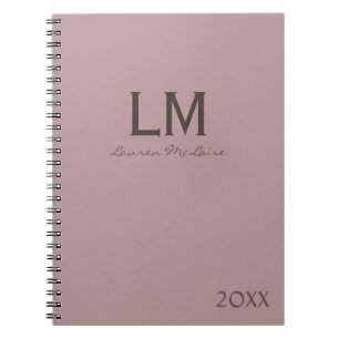 Mjukt rosablush Modern minimalistisk professionell Anteckningsbok