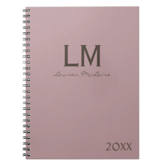 Mjukt rosablush Modern minimalistisk professionell Anteckningsbok