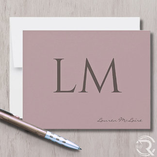 Mjukt rosablush Modern minimalistisk professionell Tack Kort