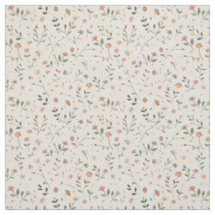 Mjukt rosablush rosa vildblomma vintage boho 70-ta tyg