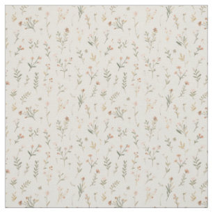 Mjukt rosablush rosa vildblomma vintage boho 70-ta tyg