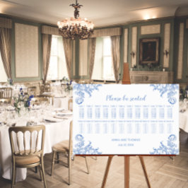 Mjukt Royal Blått vattenfärgsfärgsfärgsdiagram, fä Poster