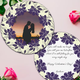 Mjukt rundat valentines med foto julkort