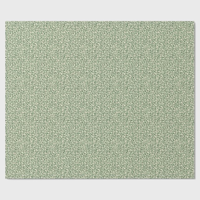 Mjukt Salviagrönt Botaniskt Blad Mönster Presentpapper (Platt)