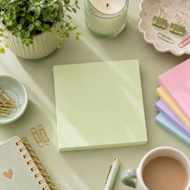 Mjukt Salviagrönt Ovalt  Post-it Block (Skapare uppladdad)