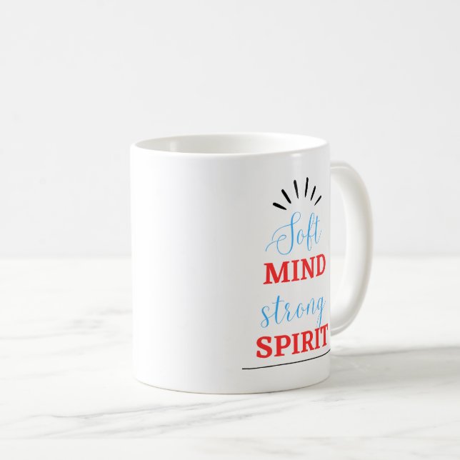 “Mjukt sinne, stark ande” Inspirationsmugg Kaffemugg (Framsida höger)