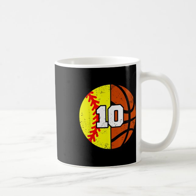 Mjukt Sketll Nummer 10 Tröja Rolig 10-års Födelsed Kaffemugg (Höger)