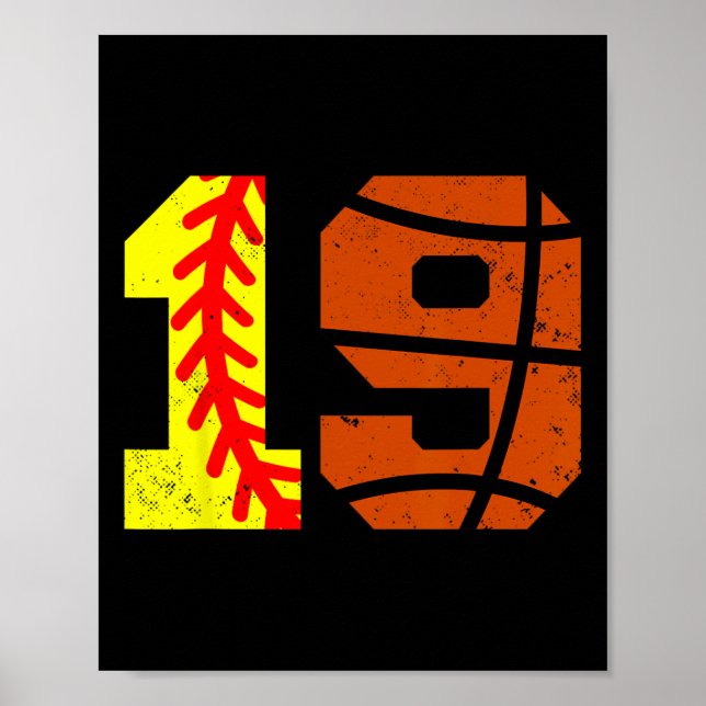 Mjukt Sketll Nummer 19 Tröja Rolig 19-årsdag Poster (Framsidan)