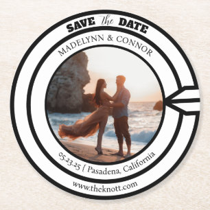 Mjukt skriptfoto Spara datummörktsnämndens Routnin Underlägg Papper Rund