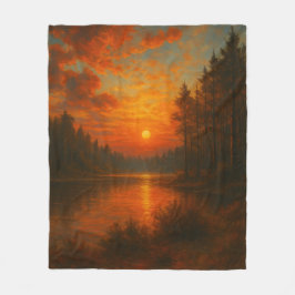 Mjukt solnedgång fleecefilt