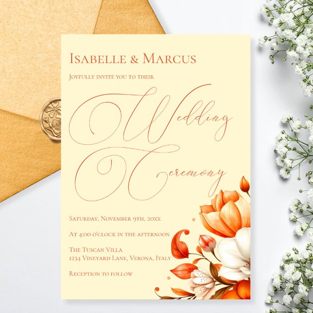 Mjukt solnedgångsfärger bröllopsinbjudan inbjudningar (Soft Sunset Hues Wedding Invitation)