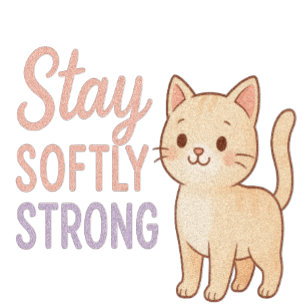 Mjukt stark pastell katt t-shirt för flickor
