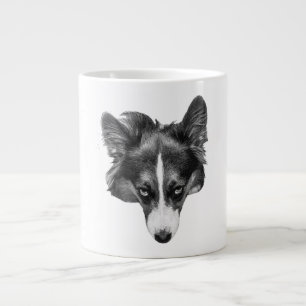 mjukt stirrande corgi lugn jumbo mugg