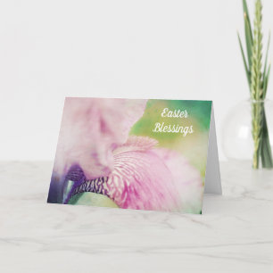 Mjukt Vacker Iris Blomma Påskkort Kort