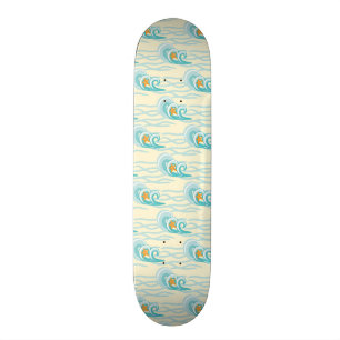Mjukt vågmönster skateboard bräda 19,5 cm