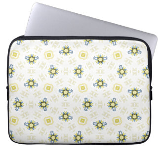 Mjukt Vattenfärg Blommigt Kakel Mönster Laptop Fodral