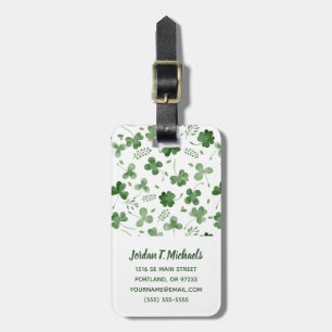 Mjukt vattenfärgShamrockmönster Bagagebricka