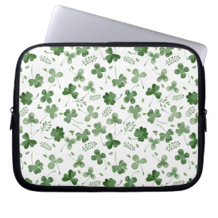 Mjukt vattenfärgShamrockmönster Laptop Fodral