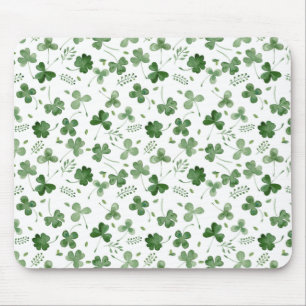 Mjukt vattenfärgShamrockmönster Musmatta