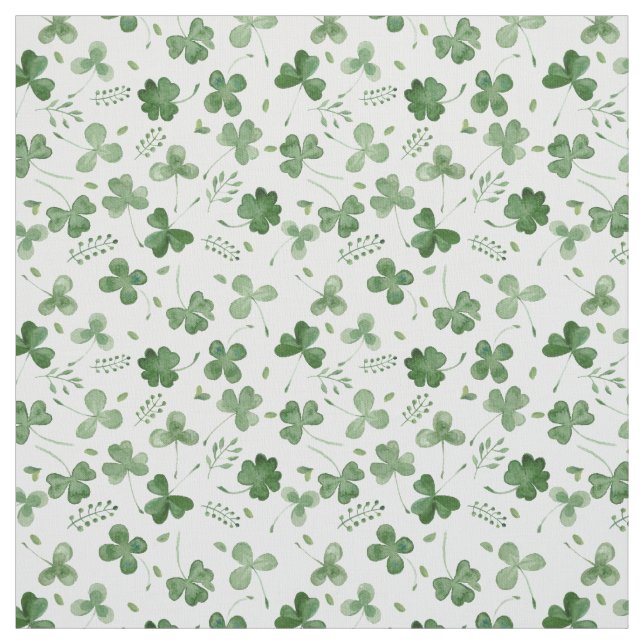 Mjukt vattenfärgShamrockmönster Tyg (Provkarta)