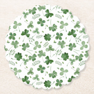 Mjukt vattenfärgShamrockmönster Underlägg Papper