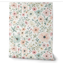 Mjukt Vintage Blommigt Tapet