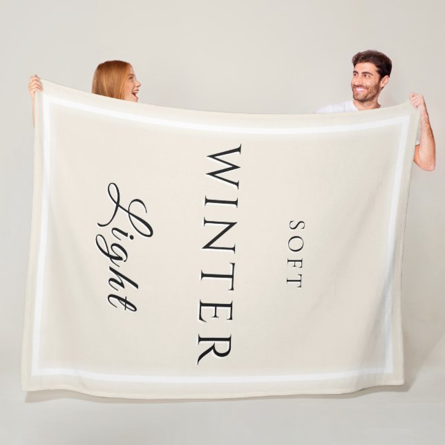 Mjukt vinterljus fleecefilt (På plats)