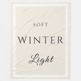 Mjukt vinterljus fleecefilt