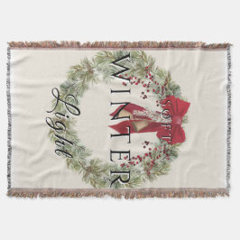 Mjukt vinterljus med julfrö filt