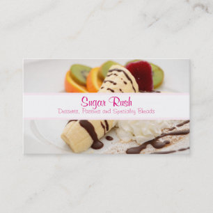 Mjukt vispgrädde och Banana Dessert Visitkort