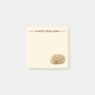 Mjukt vitlök Naan Bread Indian Flatbröd Baker Post-it Block