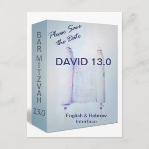 Mjukvaru Release Bar Mitzvah Postkort Meddelande Vykort