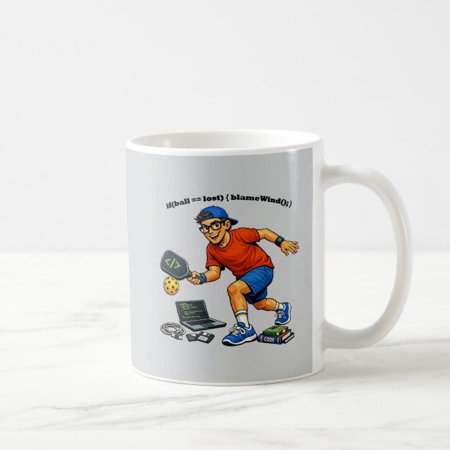 Mjukvaruingenjör som spelar Pickleball med en padd Kaffemugg (Höger)